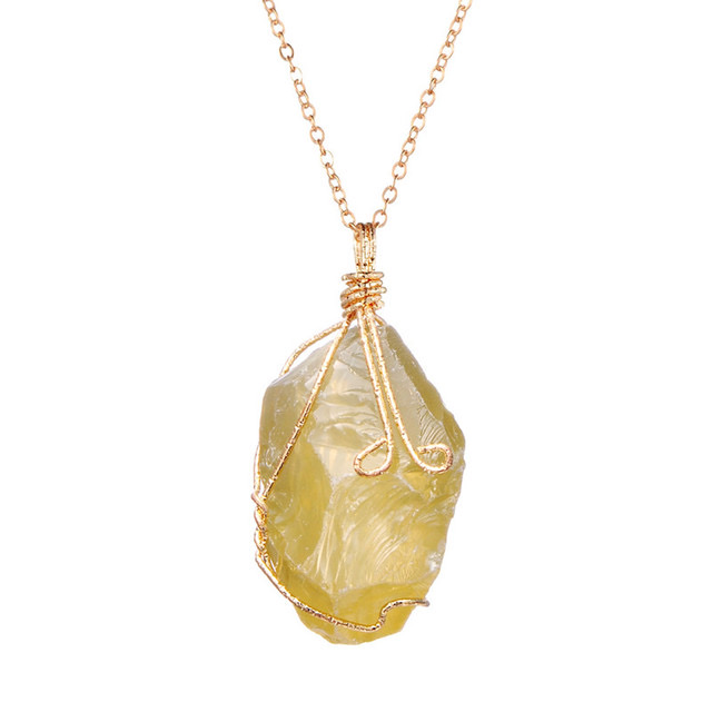 Handmade Citrine Crystal Necklace