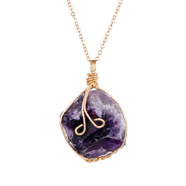 Handmade Amethyst Crystal Necklace